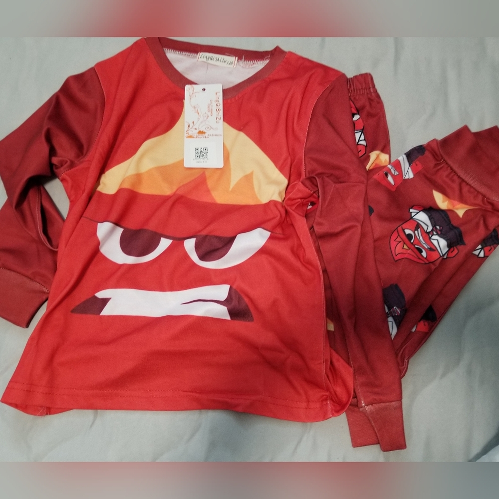 Inside Out Red Character Pajama Set